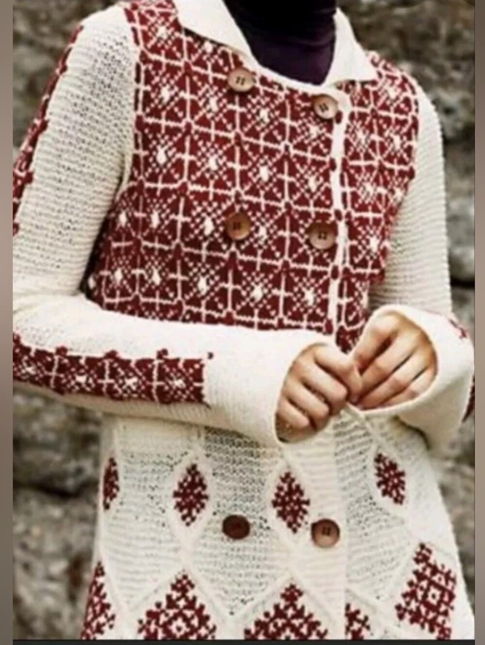 Vintage Anthropologie Sparrow Lantern Mile Long Cardigan Sweater Cashmere Boho